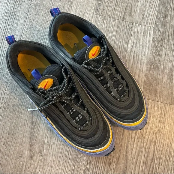 NIKE Air Max 97 ACG Terra Black Blue Yellow Sneakers DB4611-400 - Picture 3 of 13